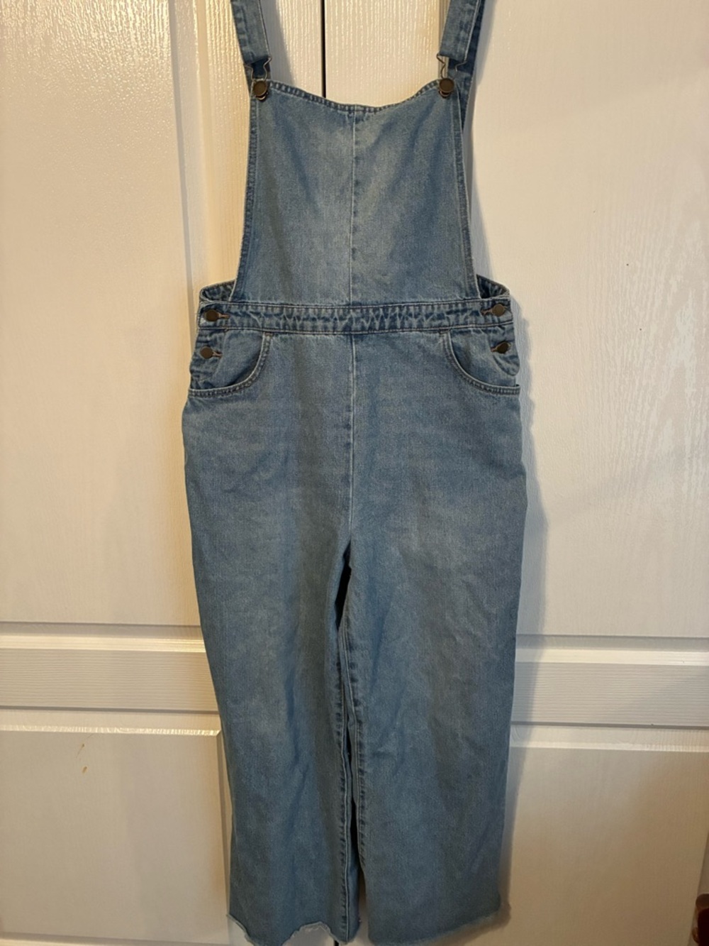 Sisstr Evolution Light Wash Denim Wide Leg Overalls